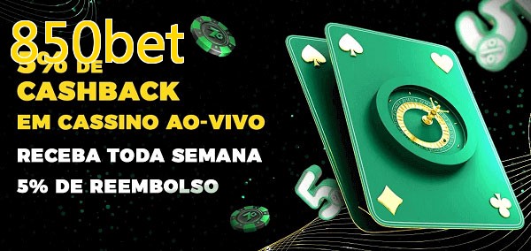 Promoções do cassino ao Vivo 850bet